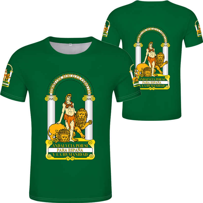 Summer Clothing In Spanish - Andaluzja Hiszpania Flaga Grafika T Shirty