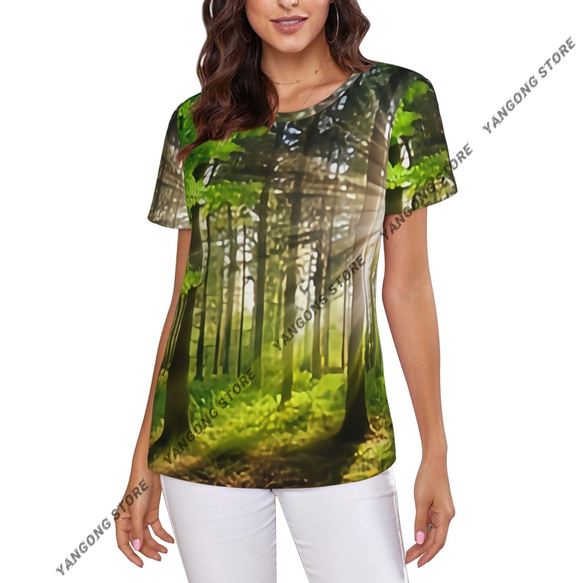 Summer Rays Clothing - Damska koszulka z krótkim rękawem panoramiczny
