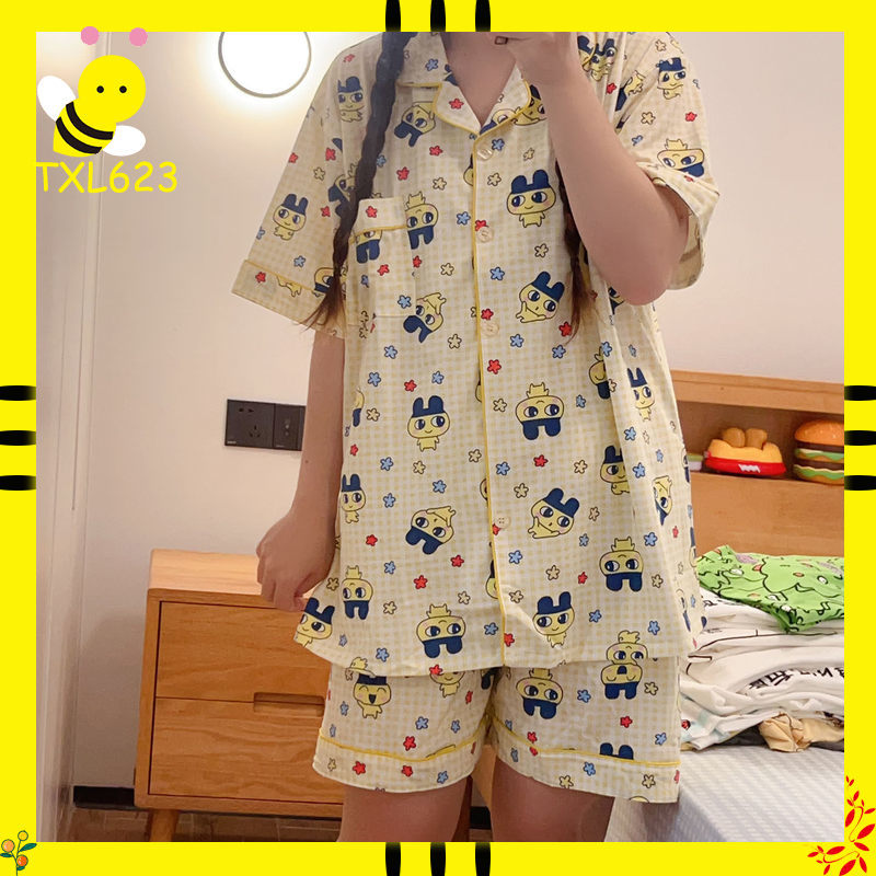 Summer Games Clothing - Tamagotchi Mameiji Damski Letni Zestaw Piżamowy