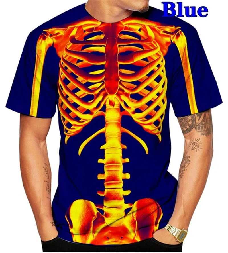 Summer Rays Clothing - Czaszka z horroru koszulka ze szkieletem