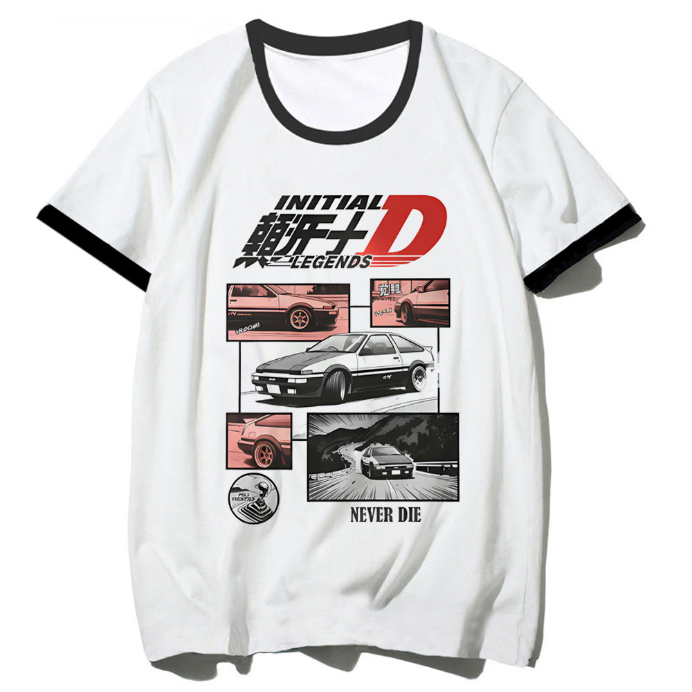 Summer Grunge Clothing - Koszulka Initial D damska estetyka kawaii