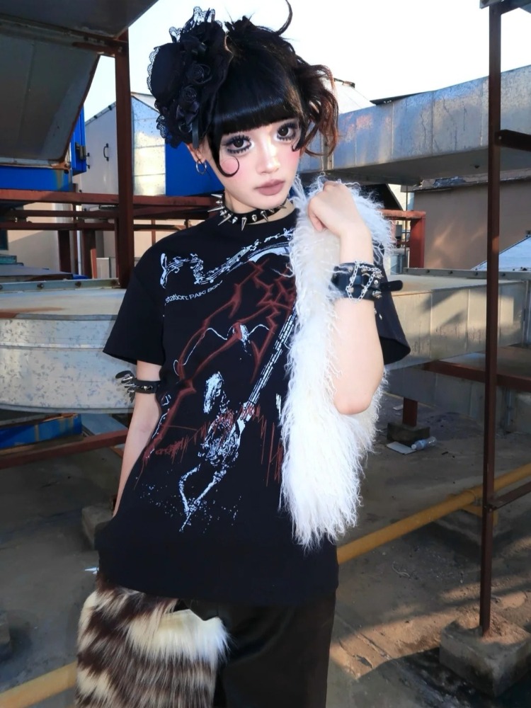 Estetyka subkultury Y2K, czarn – Summer Grunge Clothing recenzja i cena