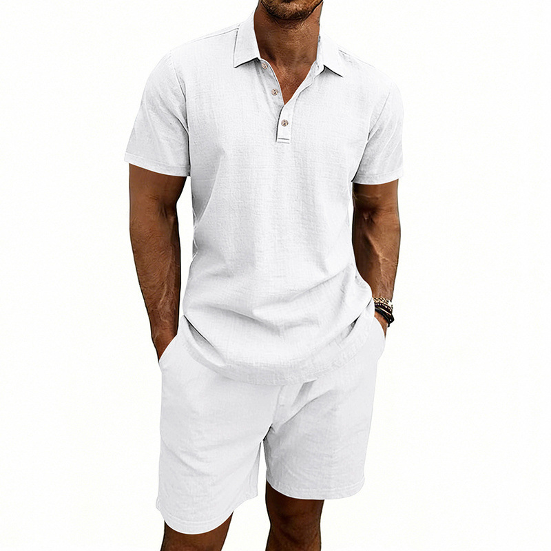 Letni lniany męski zestaw: luź – Linen Shorts Men recenzja i cena