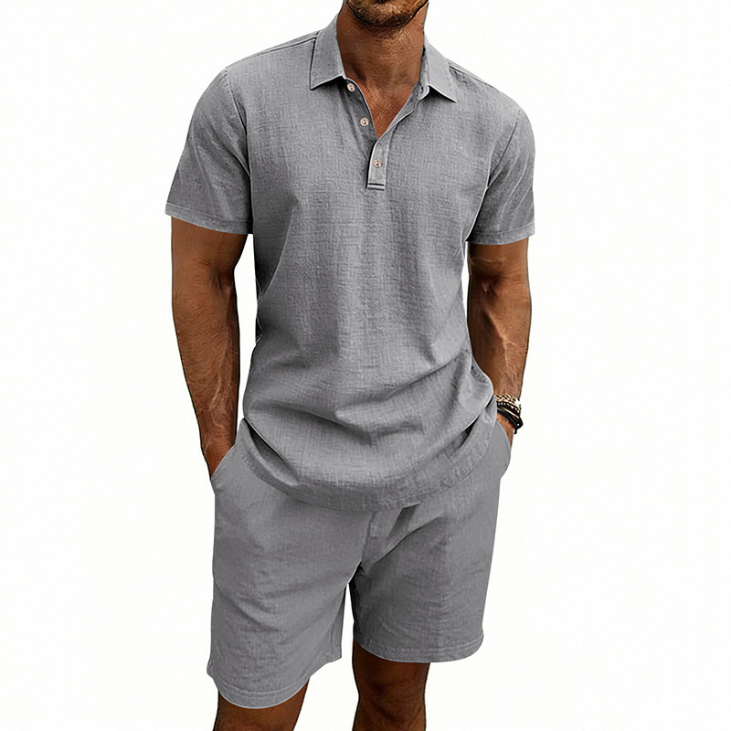 Letni lniany męski zestaw: luź – Linen Shorts Men recenzja i cena
